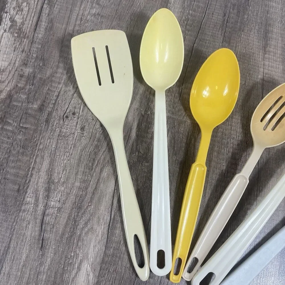 6 pc Vintage Nylon Plastic Kitchen Utensils Mixed Lot Echo Ensar Tailor Made USA